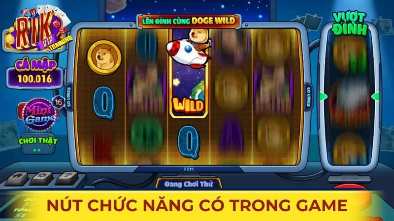 Các nút xuất hiện trong trò chơi