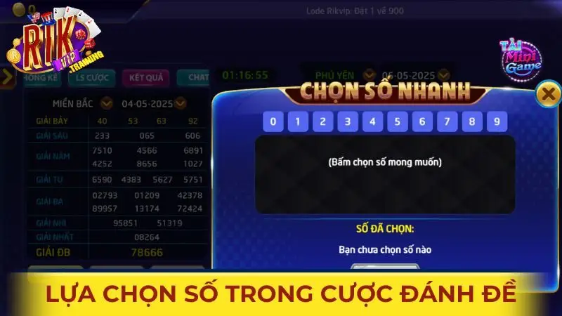 Thông tin về kèo được đánh đề trong game